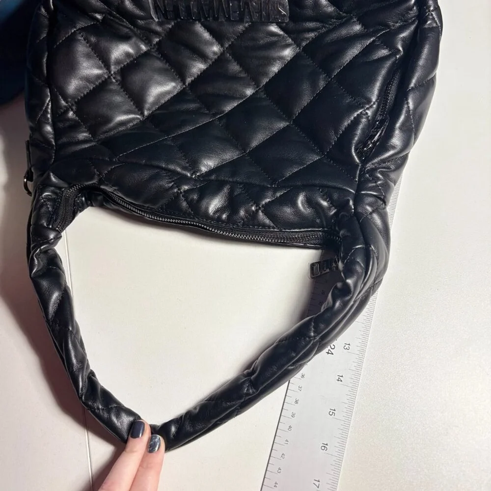 Steve Madden puffy black quilted hobo bag purse, NWOT